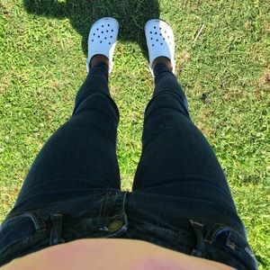 women’s blue holliser skinny jeans